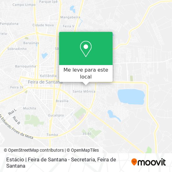 Estácio | Feira de Santana - Secretaria mapa