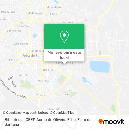 Biblioteca - CEEP Áureo de Oliveira Filho mapa