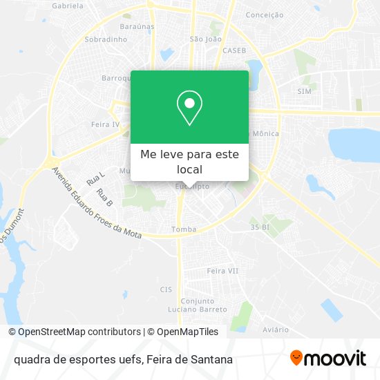 quadra de esportes uefs mapa