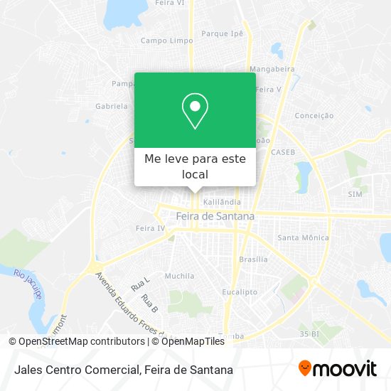 Jales Centro Comercial mapa