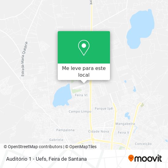 Auditório 1 - Uefs mapa
