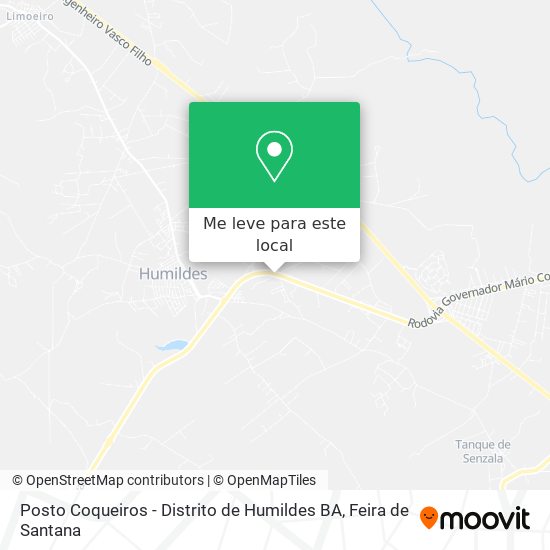 Posto Coqueiros - Distrito de Humildes BA mapa