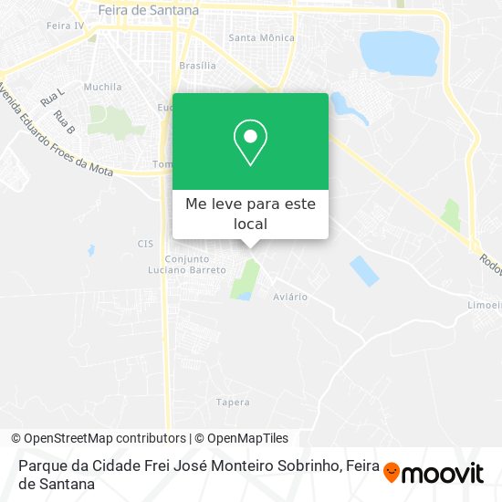 Parque da Cidade Frei José Monteiro Sobrinho mapa