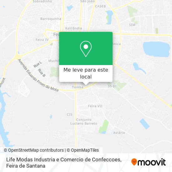 Life Modas Industria e Comercio de Confeccoes mapa