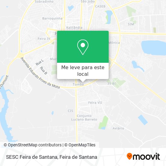 SESC Feira de Santana mapa