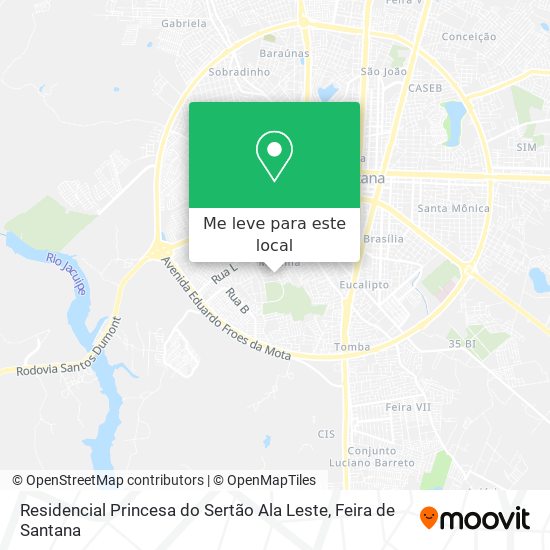 Residencial Princesa do Sertão Ala Leste mapa