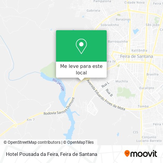 Hotel Pousada da Feira mapa