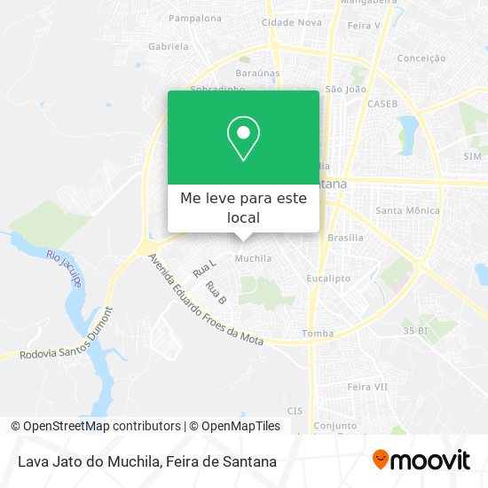 Lava Jato do Muchila mapa