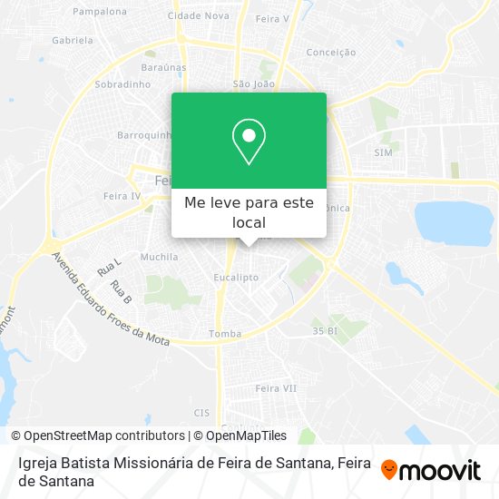 Igreja Batista Missionária de Feira de Santana mapa