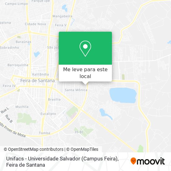 Unifacs - Universidade Salvador (Campus Feira) mapa
