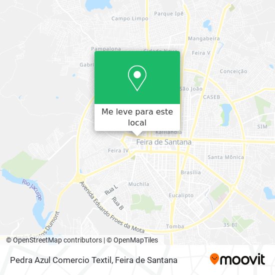 Pedra Azul Comercio Textil mapa