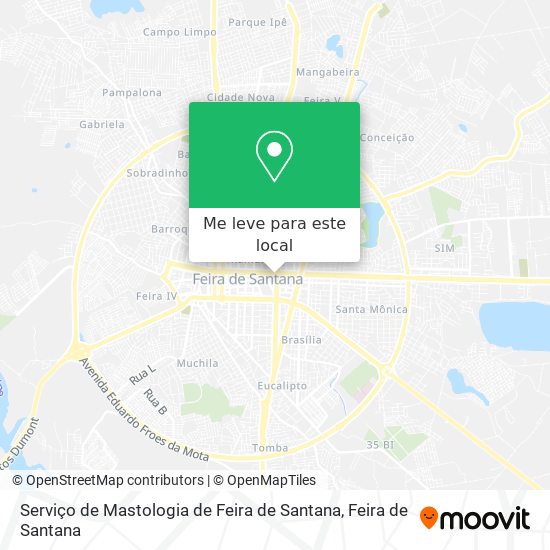 Serviço de Mastologia de Feira de Santana mapa