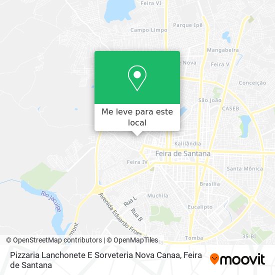 Pizzaria Lanchonete E Sorveteria Nova Canaa mapa