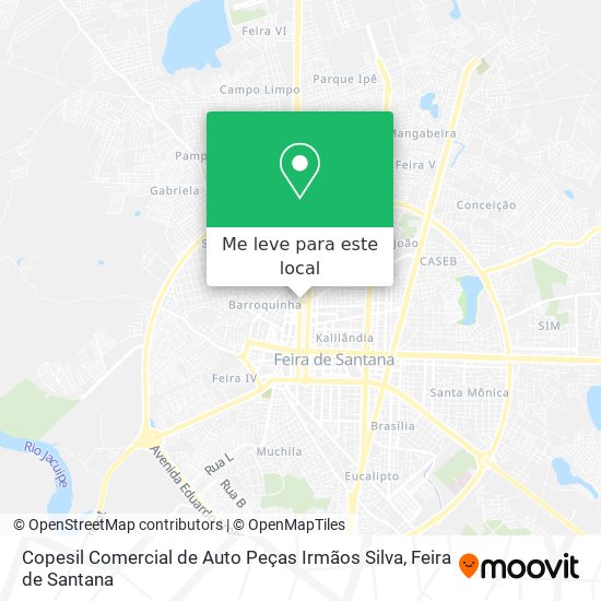 Copesil Comercial de Auto Peças Irmãos Silva mapa