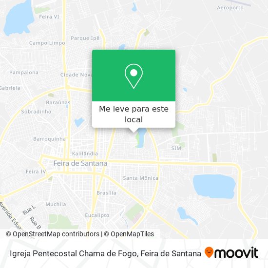 Igreja Pentecostal Chama de Fogo mapa