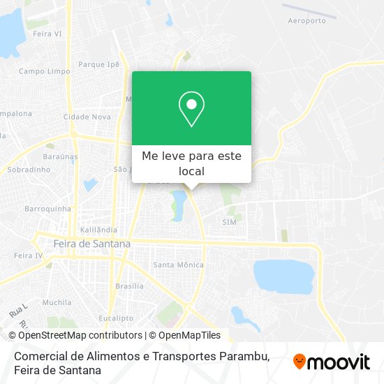 Comercial de Alimentos e Transportes Parambu mapa