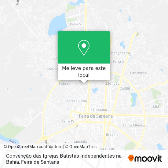Convenção das Igrejas Batistas Independentes na Bahia mapa