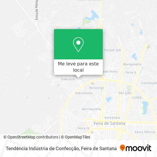 Tendência Indústria de Confecção mapa