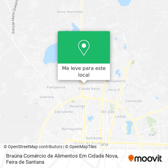 Braúna Comércio de Alimentos Em Cidade Nova mapa