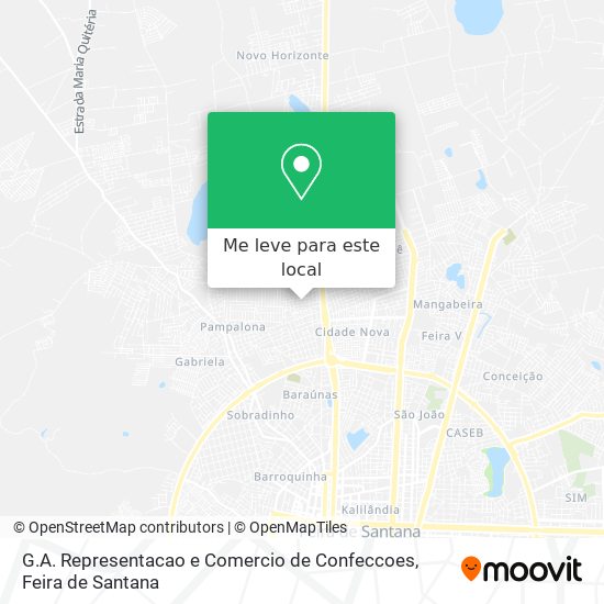G.A. Representacao e Comercio de Confeccoes mapa