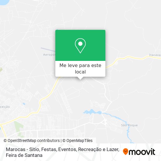 Marocas - Sitio, Festas, Eventos, Recreação e Lazer mapa