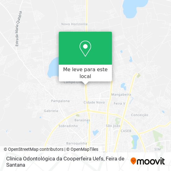 Clínica Odontológica da Cooperfeira Uefs mapa