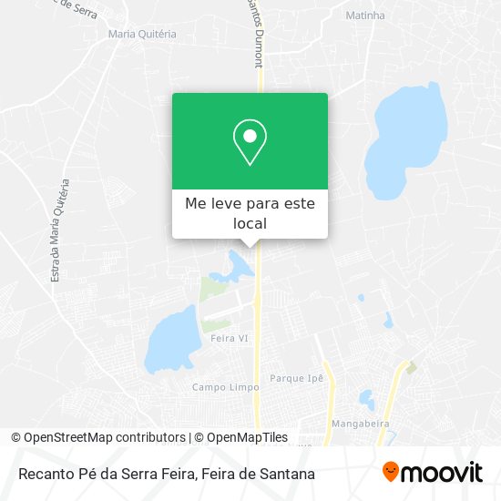 Recanto Pé da Serra Feira mapa