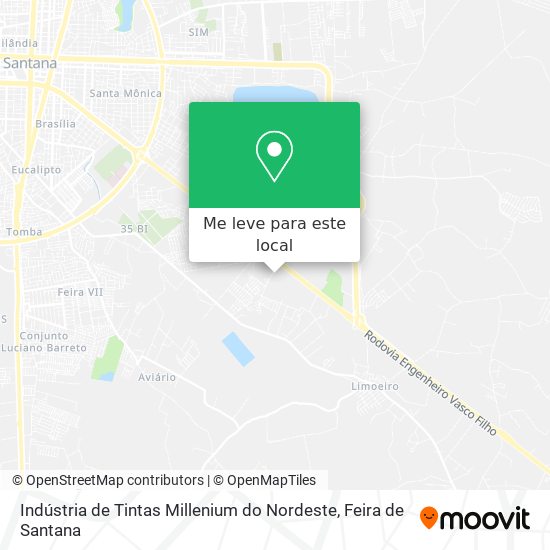 Indústria de Tintas Millenium do Nordeste mapa
