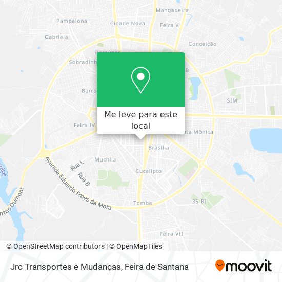 Jrc Transportes e Mudanças mapa