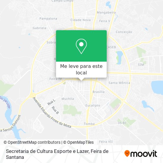 Secretaria de Cultura Esporte e Lazer mapa