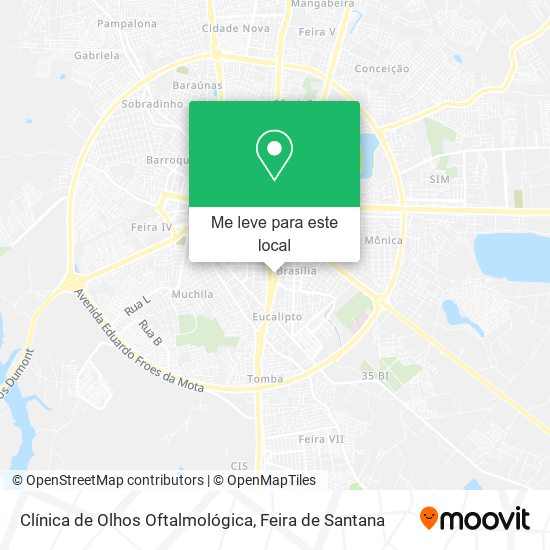 Clínica de Olhos Oftalmológica mapa