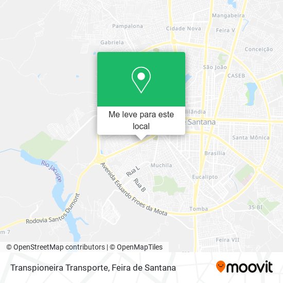 Transpioneira Transporte mapa
