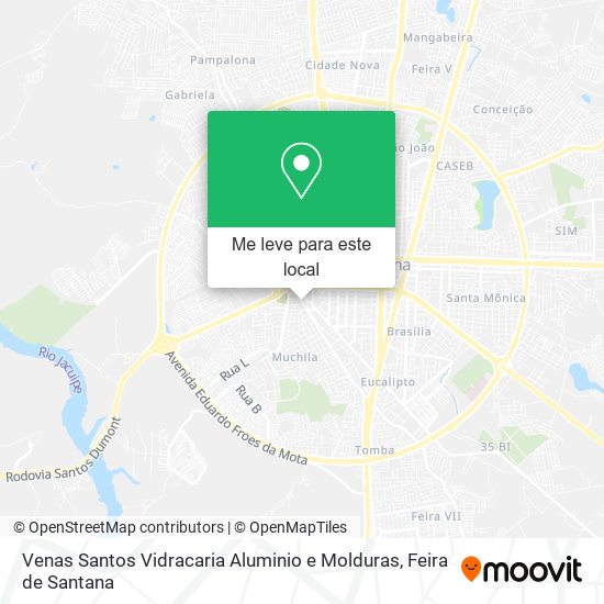 Venas Santos Vidracaria Aluminio e Molduras mapa