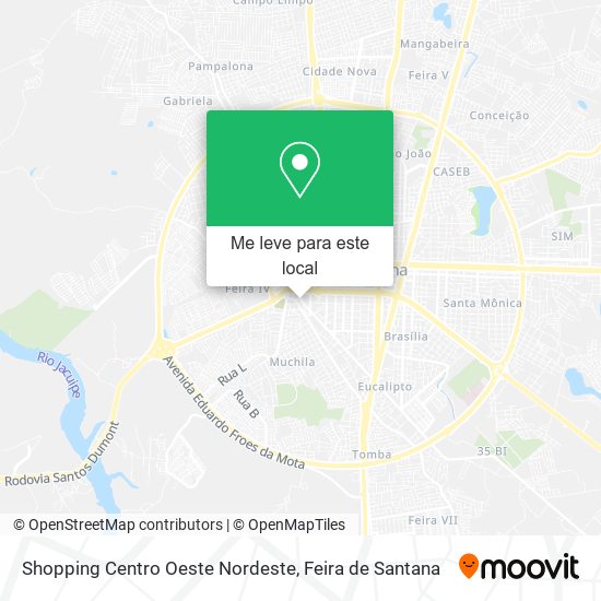 Shopping Centro Oeste Nordeste mapa