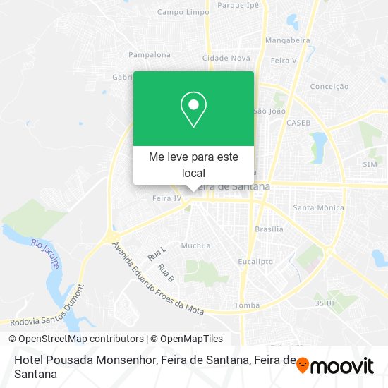 Hotel Pousada Monsenhor, Feira de Santana mapa
