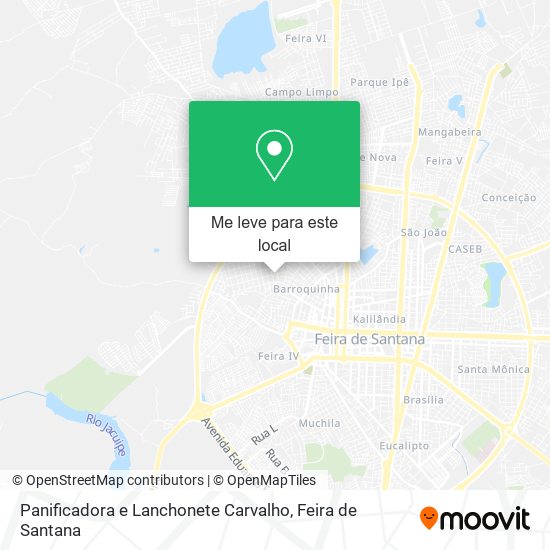 Panificadora e Lanchonete Carvalho mapa