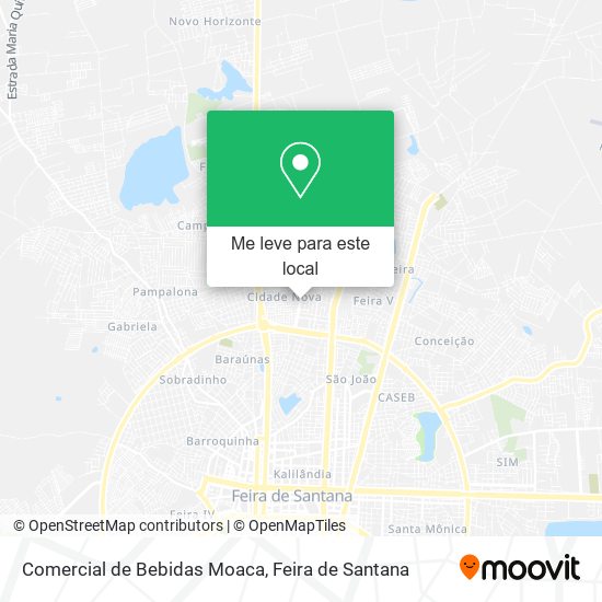 Comercial de Bebidas Moaca mapa