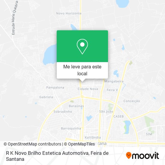 R K Novo Brilho Estetica Automotiva mapa