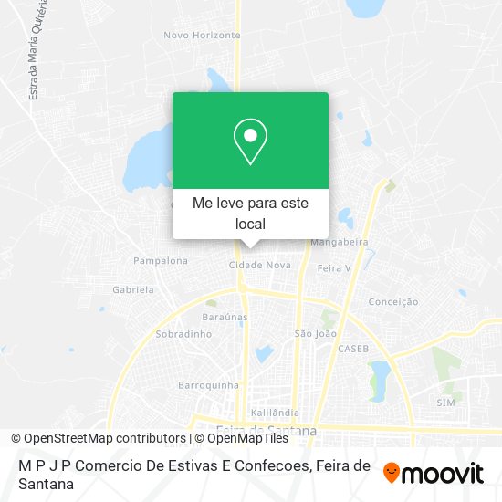 M P J P Comercio De Estivas E Confecoes mapa