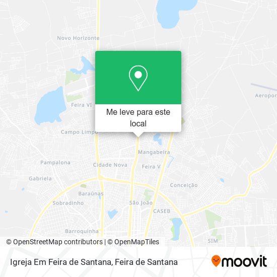 Igreja Em Feira de Santana mapa