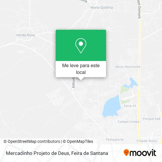 Mercadinho Projeto de Deus mapa