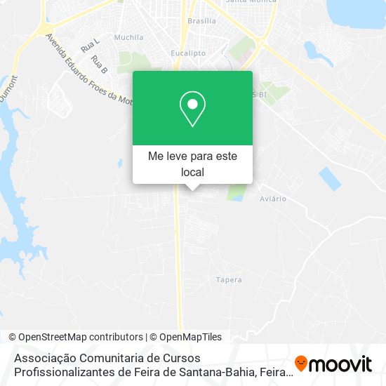 Associação Comunitaria de Cursos Profissionalizantes de Feira de Santana-Bahia mapa