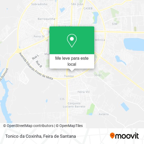 Tonico da Coxinha mapa