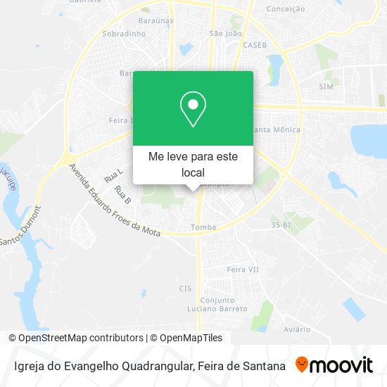 Igreja do Evangelho Quadrangular mapa
