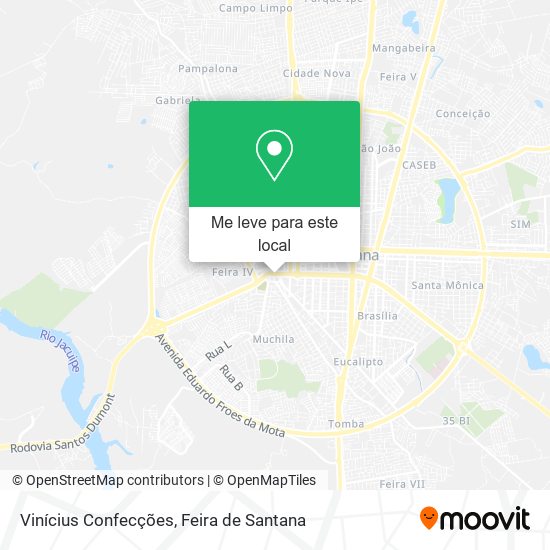 Vinícius Confecções mapa