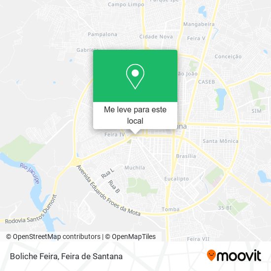 Boliche Feira mapa