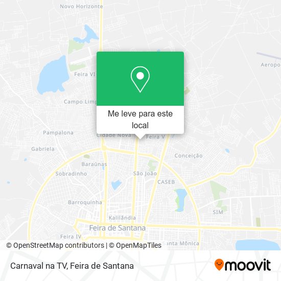 Carnaval na TV mapa