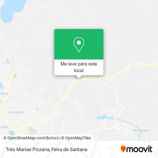 Três Marias Pizzaria mapa