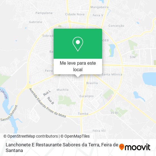 Lanchonete E Restaurante Sabores da Terra mapa