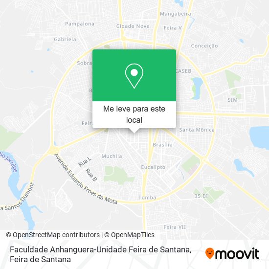 Faculdade Anhanguera-Unidade Feira de Santana mapa